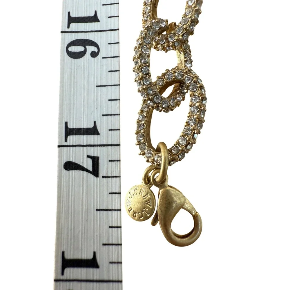Glam Pave‎ Crystal Gold Tone Link Bracelet from J.Crew